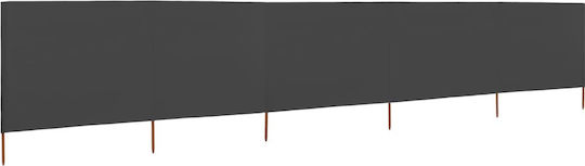 vidaXL Protecție vânt cu 5 panouri antracit în Culoarea Gri 80cm x 6.0m