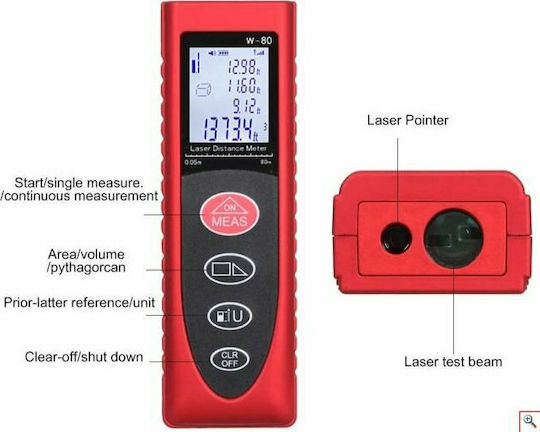 Laser Distance Meter W-80 with Range up to 80m