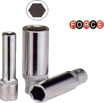 Force Socket Hex Long with Square Drive 1/4" Diameter 13mm