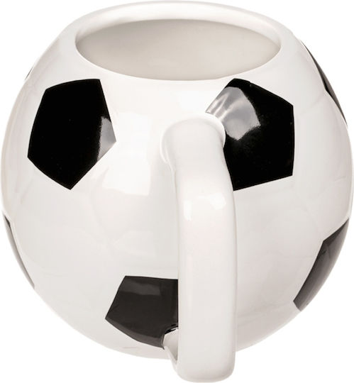 ArteLibre Soccer Ball Mug Ceramic White 280ml