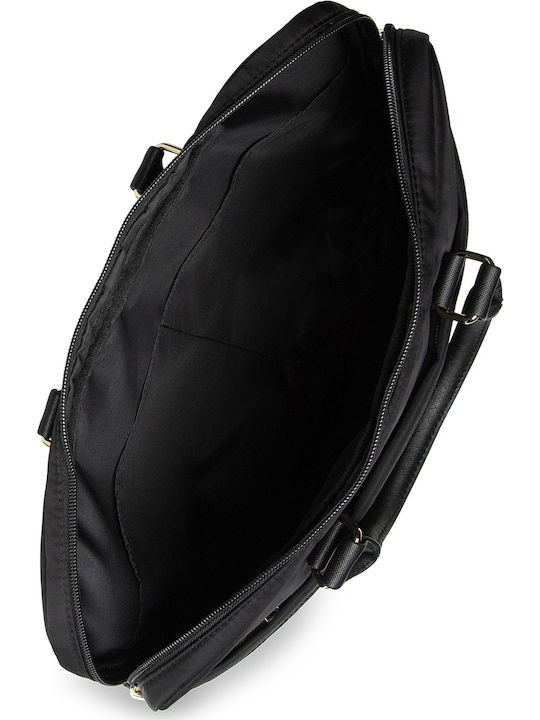 Guess Nylon Triangle Logo Tasche Schulter / Handheld für Laptop 16" in Schwarz Farbe