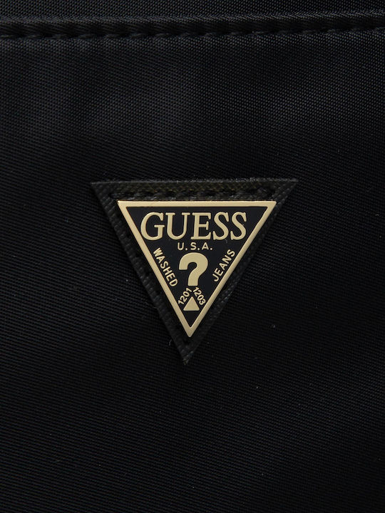 Guess Nylon Triangle Logo Tasche Schulter / Handheld für Laptop 16" in Schwarz Farbe