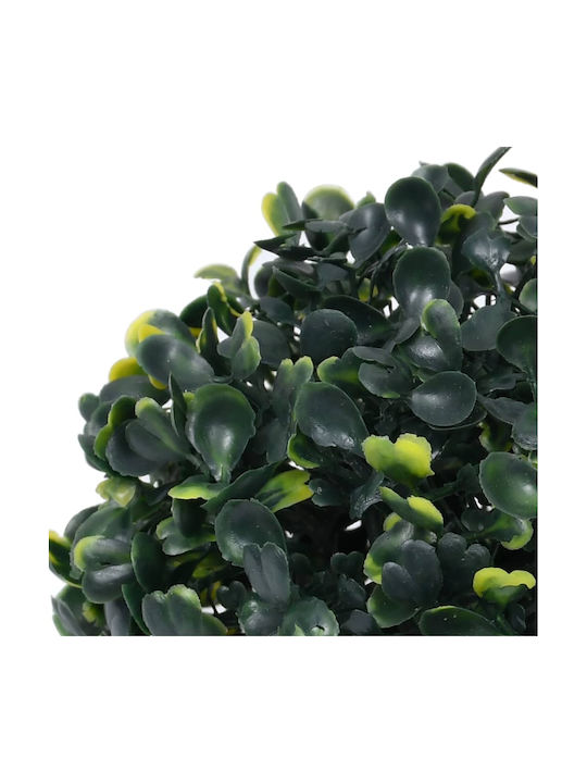 vidaXL Künstlicher Busch Buxus (Gewöhnlicher Buchsbaum) Grün 22cm 2Stück