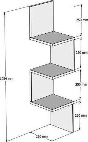 Ъглова Поставка Стенен Insta Ядки 25x25x105.5см.