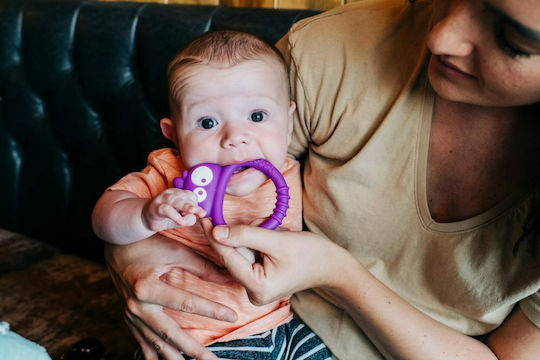 Tommee Tippee Owl Teething Ring from Silicone for 3 Months+