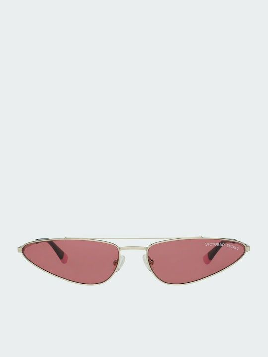 Victoria's Secret Sonnenbrille Women's Sunglasses with Gold Metal Frame and Pink Lens VS0019 28T