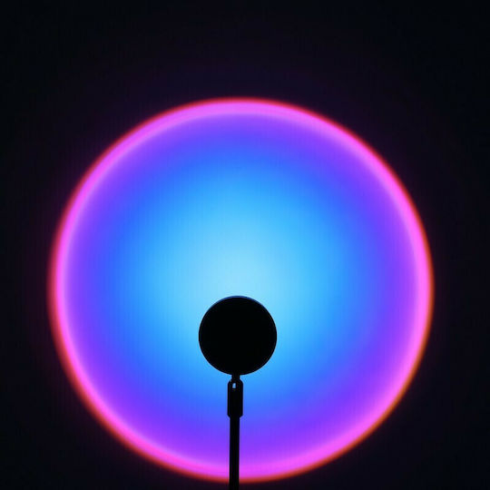 GloboStar Projector Διακοσμητικό Φωτιστικό Rainbow Blue 180° LED Sunset 23x59εκ.