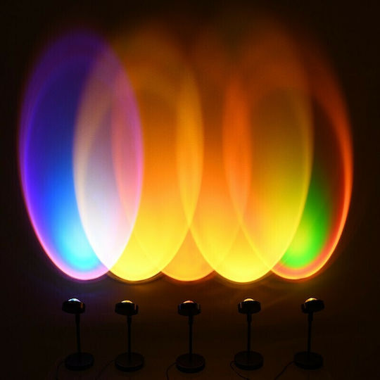 GloboStar Projector Διακοσμητικό Φωτιστικό Rainbow Green 180° LED Sunset 23x59εκ.