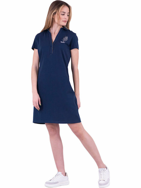 Christine Καλοκαιρινό Mini Φόρεμα Navy Μπλε