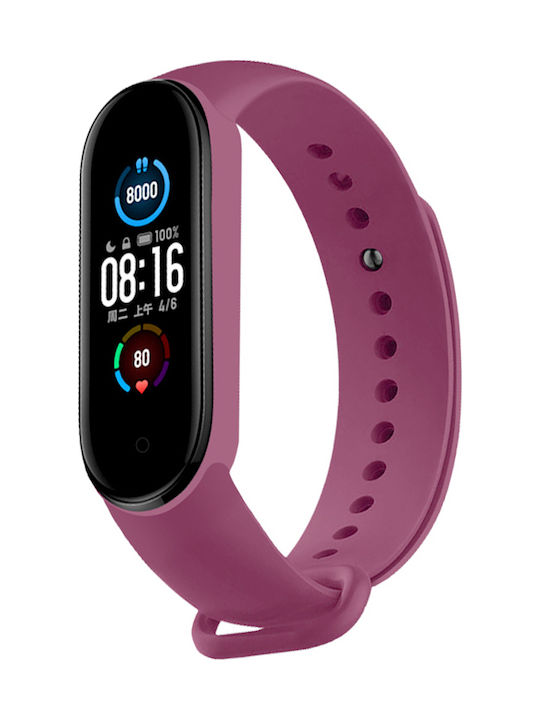 Strap Silicone with Pin Purple Dark (Mi Smart Band 5/Mi Smart Band 6)