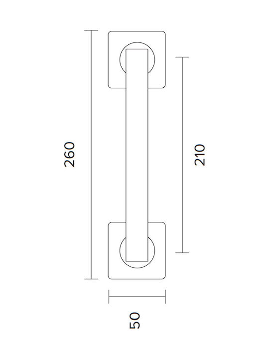 Conset Handle Front Door C875 C875PS19S19 260mm with Rosette Black