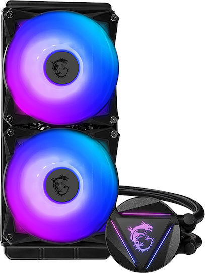 MSI MAG CoreLiquid 280R Охлаждане AIO CPU с 2 Вентилатора 140mm и RGB Осветление