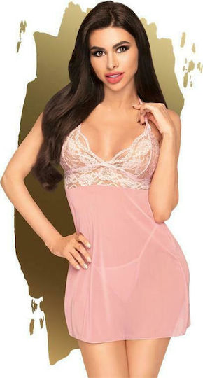 Penthouse Bedtime Story Chemise Sexy Σετ με Ρόμπα Pink