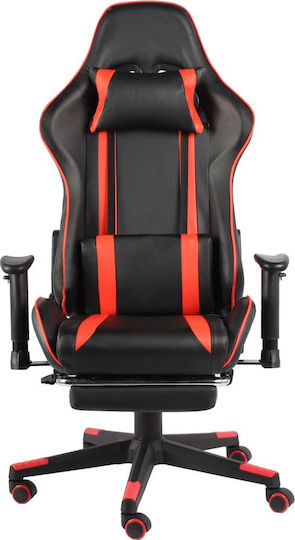 vidaXL 20487 Gaming Chair with Adjustable Arms and Footrest Black/Red