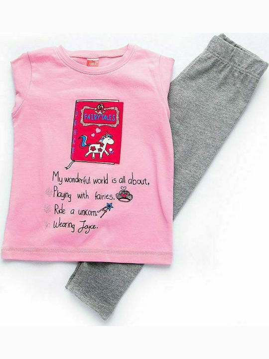 Joyce Kids Set with Leggings Winter 2pcs Pink