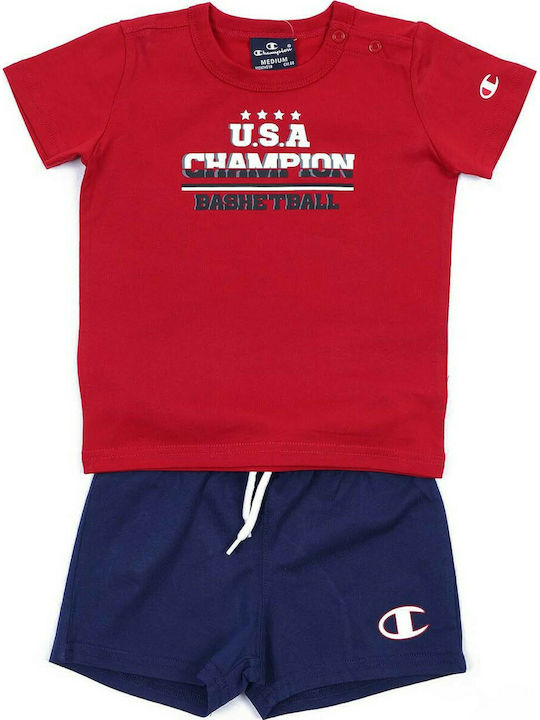 Champion Kids Set with Shorts Summer 2pcs Red