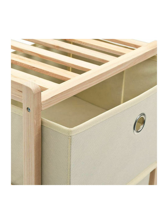 Storage Drawers with 6 Drawers Μπεζ L32xW26xH60cm