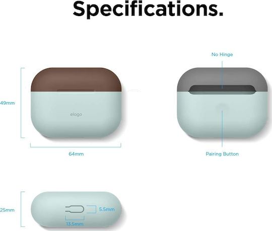 Elago Duo Husă în culoarea Turcoaz pentru Apple AirPods Pro