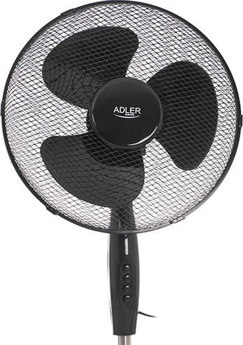 Adler B Ανεμιστήρας Ορθοστάτης 45W Διαμέτρου 40cm Μαύρος