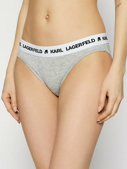 Karl Lagerfeld Γυναικεία Slip 2Pack Γκρι