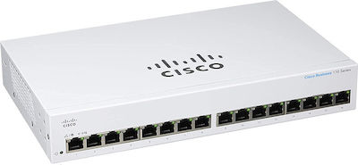 Cisco CBS110-16T Unmanaged L2 Switch with 16 Gigabit (1Gbps) Ethernet Ports