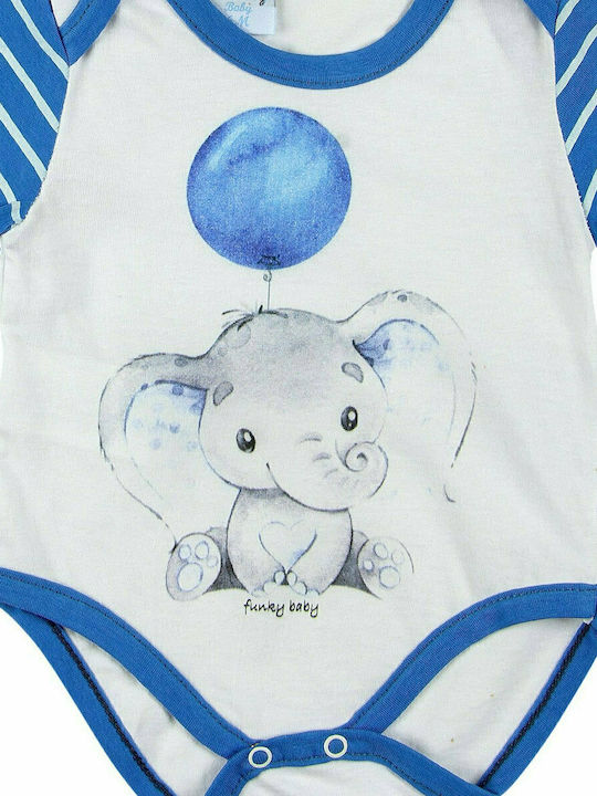 Funky Baby Bodysuit Underwear Set Short-Sleeved White