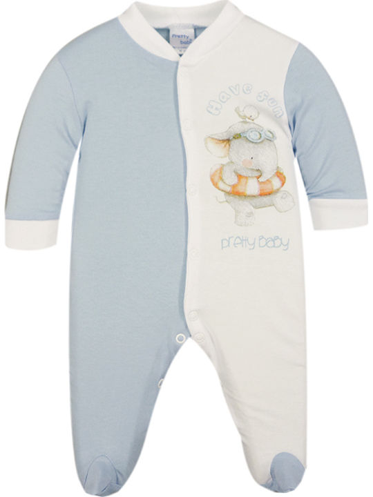 Pretty Baby Baby Bodysuit Set Long-Sleeved Light Blue