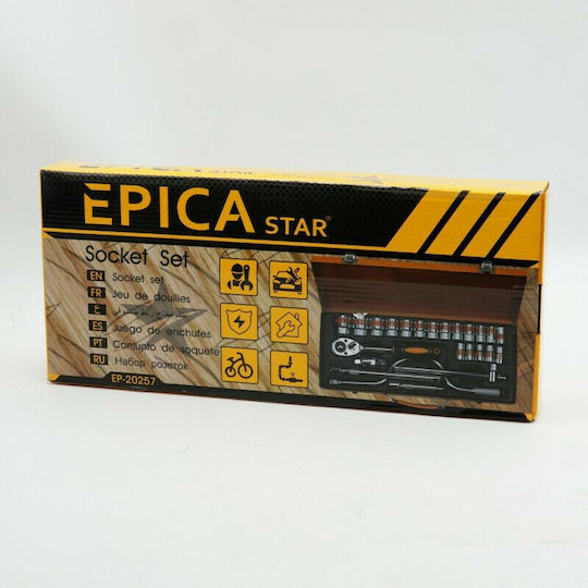 Epica Star Ratschen- & Steckschlüssel-Sets 23Stück
