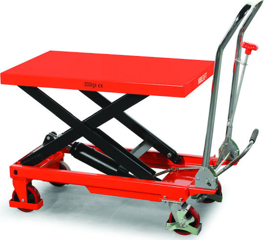 Maestro Hebetisch Rollender for Load Weight up to 500kg in Rot Color