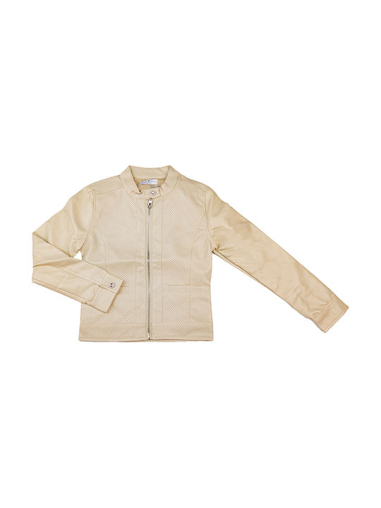 Funky Kinderjacke Kurz Beige