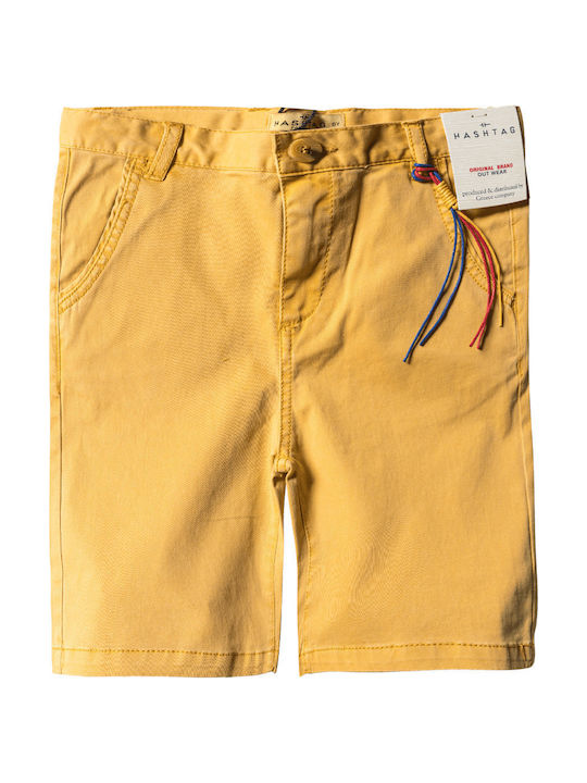 Hashtag Kids Shorts/Bermuda Fabric Βερμούδα Yellow