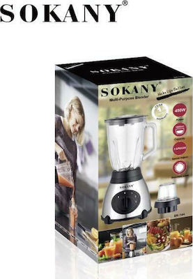 Sokany SK-148S Blender for Smoothies with Glass Jug 1.5lt 400W Gray