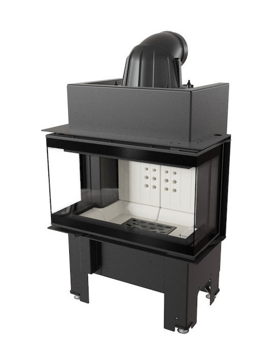 Kratki NBC BSL P 680 280 Ενεργειακό Τζάκι Ξύλου Αερόθερμο 7kW Τρίπλευρο με Ανοιγόμενη Πόρτα