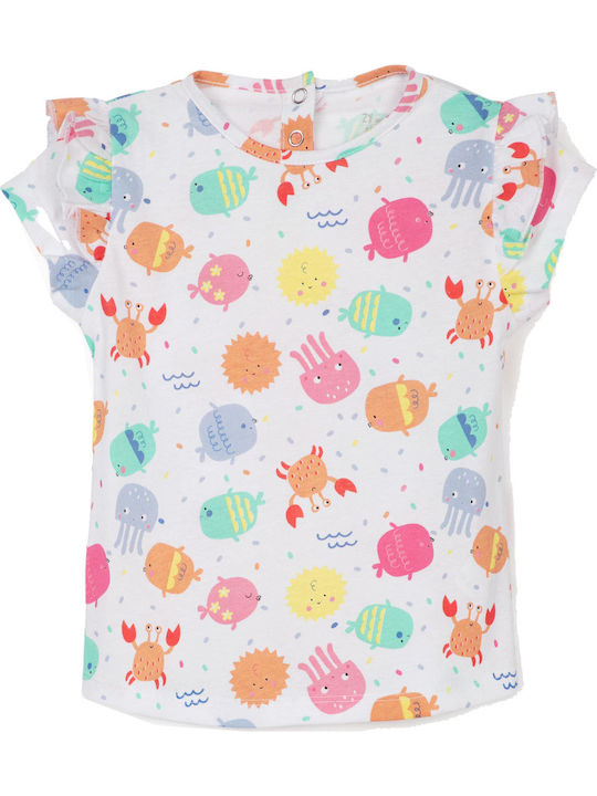 Zippy Kids Blouse Short Sleeve White