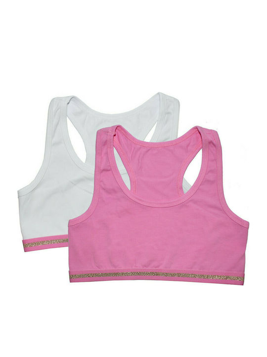 IDER Set of Kids' Bralettes White, Pink 2pcs