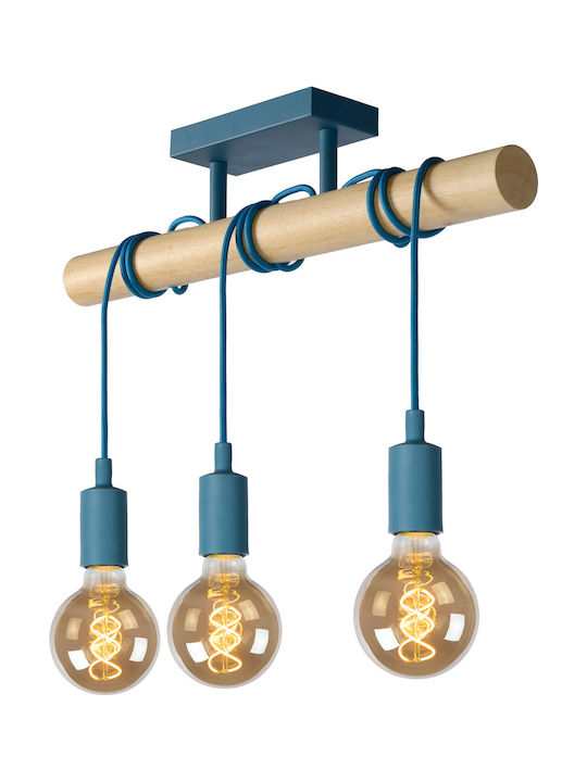 Lucide Lightning Pola Blue Ceiling Light with E27 Socket