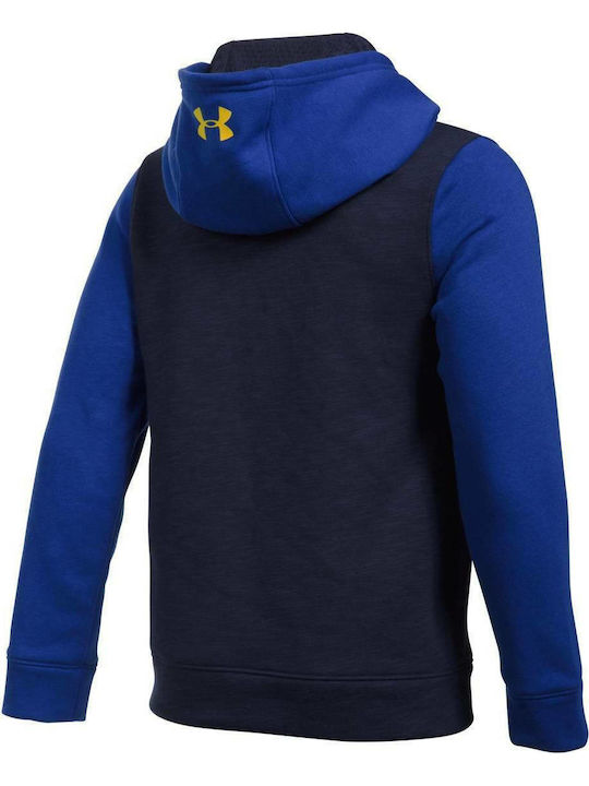 Under Armour Kinder Sweatshirt mit Kapuze Blau 30 Fleece Logo Hoodie