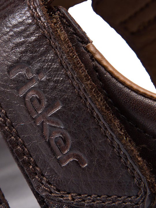 Leder Herrensandalen in Braun Farbe