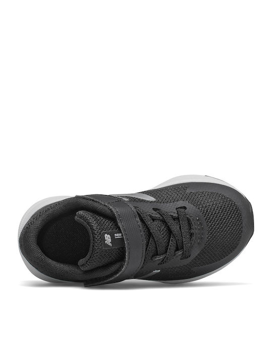 Kids Sports Shoes Running with Hoop & Loop Closure Black