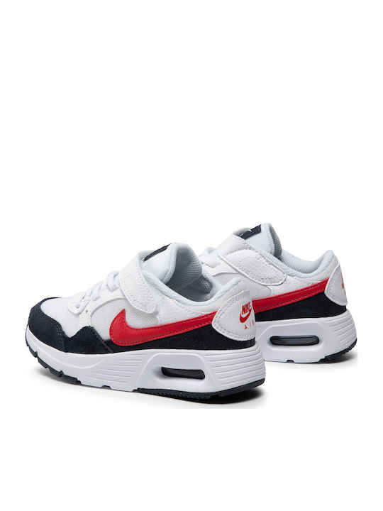 Air Max SC Kids Sneakers with Scratch White / Obsidian / University Red