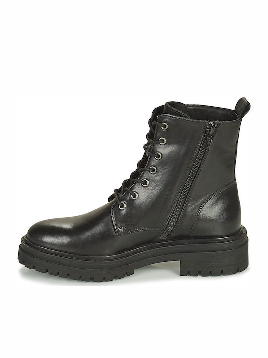 Iridea Leather Women's Ankle Boots Black