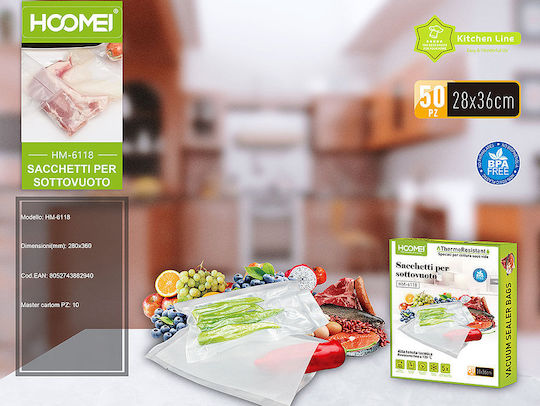 Hoomei Σαγρέ Σακούλες για Συσκευές Vacuum 280x360mm 1τμχ