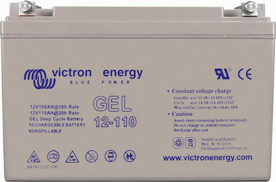 Victron Energy Μπαταρία Φωτοβολταϊκών GEL Κλειστού Τύπου Βαθειάς Εκφόρτισης 12V 110Ah C20 (BAT412101104)