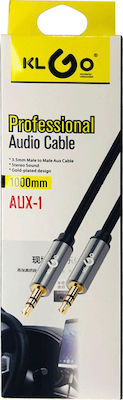 3.5mm male - 3.5mm male Cable Black 1m (KLGO AUX-1)