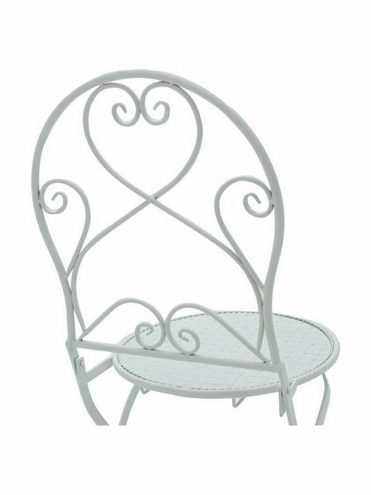 Set Sala De Mese Pentru Exterior Walen 3 Piese Alb