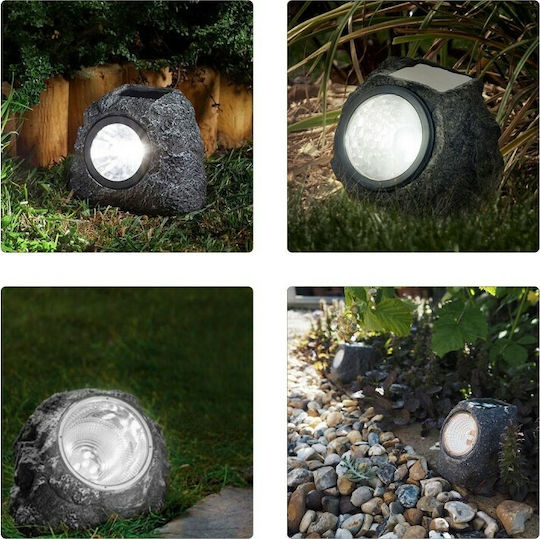 GloboStar Solar Light Floor Vrachaki 1W 100lm Cold White 6000K with Photocell IP65