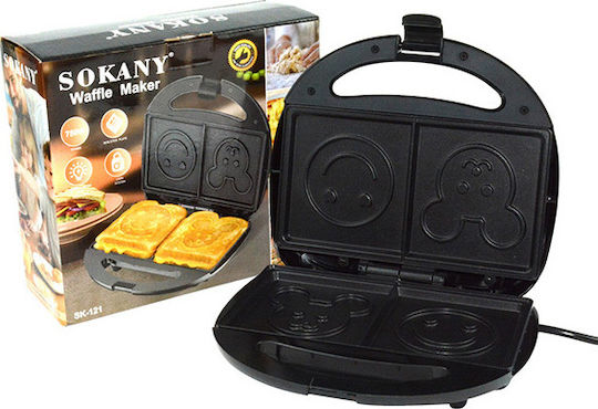 Sokany SK-122 Τοστιέρα για 2 Τοστ 750W Μαύρη