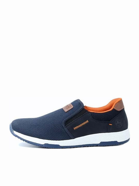 Rieker Leder Herren Freizeitschuhe Anatomisch Blau