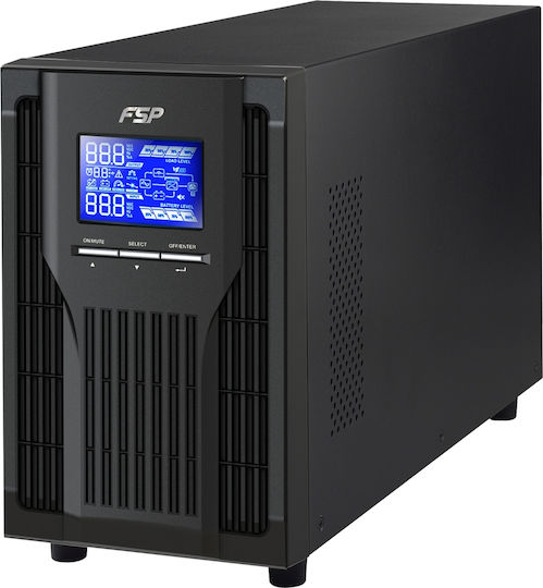 FSP/Fortron Champ Tower UPS On-Line 2000VA 1800W με 4 IEC Πρίζες