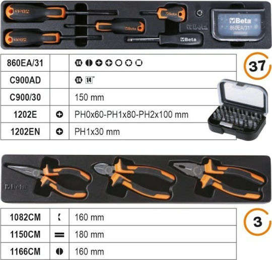 Beta 2120L-E/T91 Βαλίτσα Πολλαπλών Θέσεων με 91 Εργαλεία